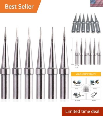 High-Performance 6PCS Conical Tips for Weller ET Soldering - Durable & Portable