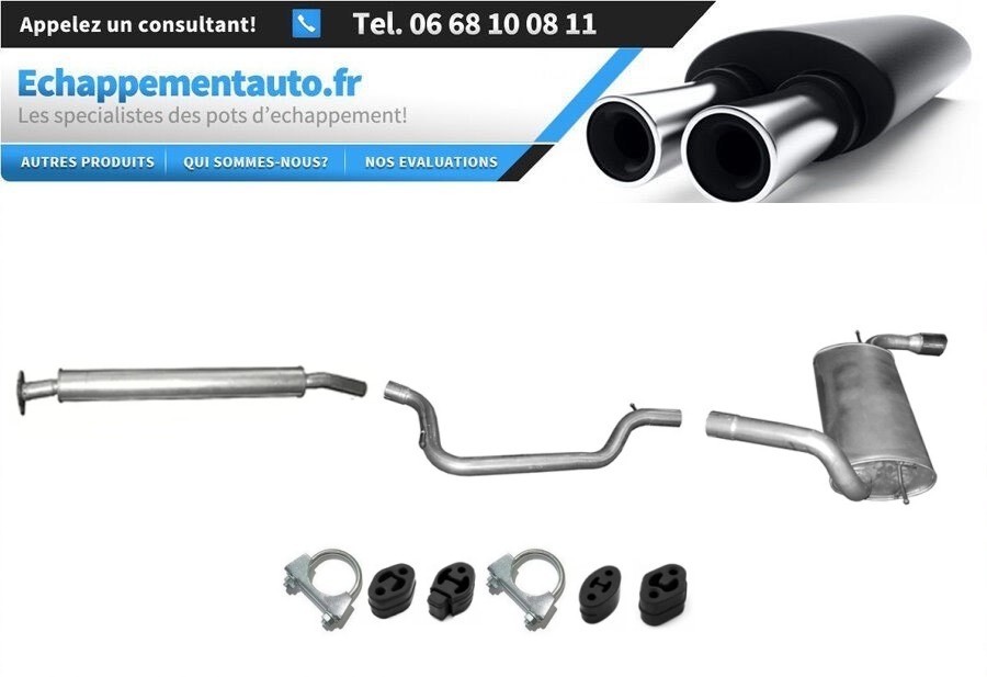 Kit échappement Ford Focus MK3 1.6 EcoBoost avec silencieux arrière anti-corrosion