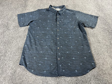 Columbia Omni Wick Button Up Shirt Mens Small Short Sleeve Blue Lightweight