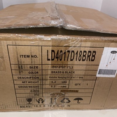 Elegant Lighting LD4017D18 Histoire 3 Light 18''W Multi Light
