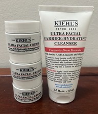 LOT 4 New Kiehl  s Ultra Facial: Barrier-Hydrating Cleanser  Cream w/ squalane