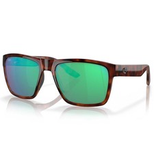 Costa Paunch XL Polarized Sunglasses Tortoise Frame with Green Mirror Glass Lens