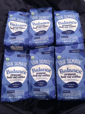 6 - Four Sigmatic Balance Organic Half Caf Coffee -destress & energy Bb 1/3/2027