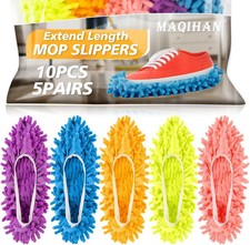 10 Pack Mop Slippers Floor Cleaning Shoes Microfiber Washable Mopping Socks