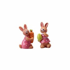 4 St&uuml;ck Osterhase Kaninchen Dekofigur Hasen Statue Resin Miniatur Wetterfest