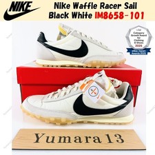 Nike Waffle Racer Sail Black White IM8658-101 Men's Size