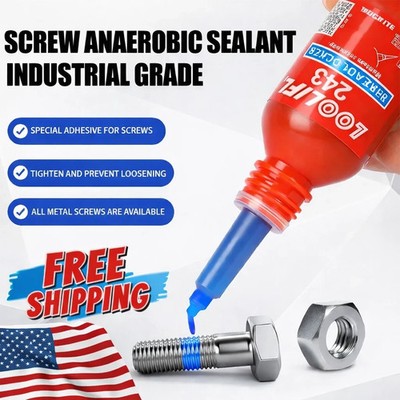 LOOLIFL Blue Thread Locker 243 Nuts-Bolts Locker, Screw Adhesive Lock Tight Seal