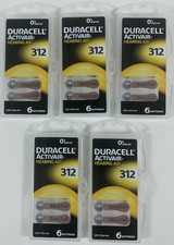 Duracell Activair Hearing Aid Batteries Size 312 - 30 Batteries Exp 2028
