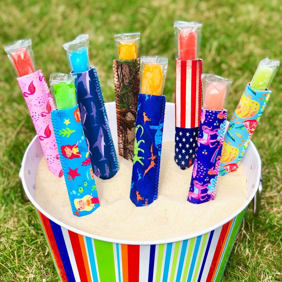 Insulating Ice Kooleez Ice Pop Sleeves, Insulated Neoprene Sleeve for Freezer Pop/Ice ...