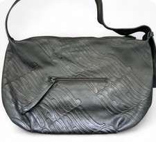 Desigual Black Genuine Leather Embossed Shoulder Bag