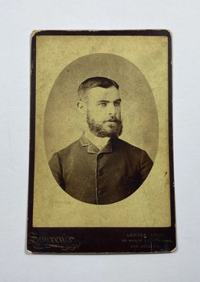 Vintage Souvenir San Jose CA Young Bearded Gentlemen Cabinet Card Photo