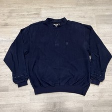 Zero Restriction Men's 1/4 Snap Pullover Golf Jacket Navy Blue   USA   Large