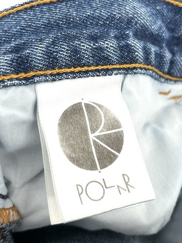 Polar Skate Co '93 Denim Baggy Jeans Men's 34x34 Blue Denim Skater Distressed - Picture 9 of 11