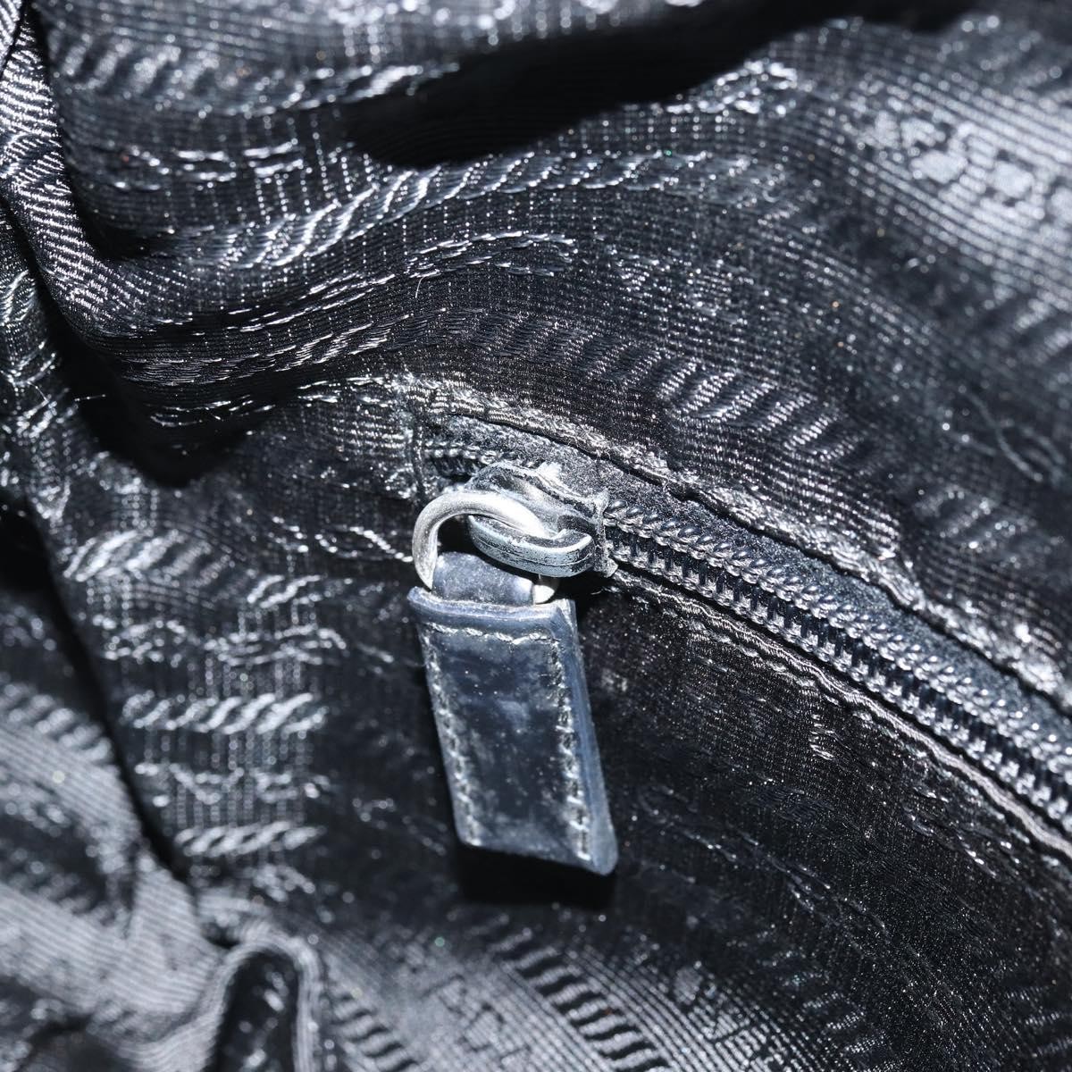 PRADA Shoulder Bag Nylon Black Silver Auth 163536 thumbnail 20