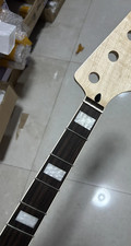 Maple J Bass Guitar Neck part rosewood block inlay Replace 20 Fret Glossy
