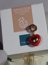 Charm Thun,Cuore Rosso Con Anello A Gancio,Nuovo Con Scatola Originale.
