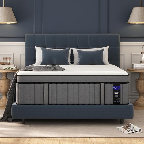 King Size Mattress 14 Inch, Gel Memory Foam Hybrid Firm King Bed Mattress in ...