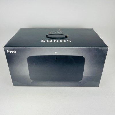 Sonos Five S24 Black Wireless Speaker Parts Only Cracked Top Powers On No Cord