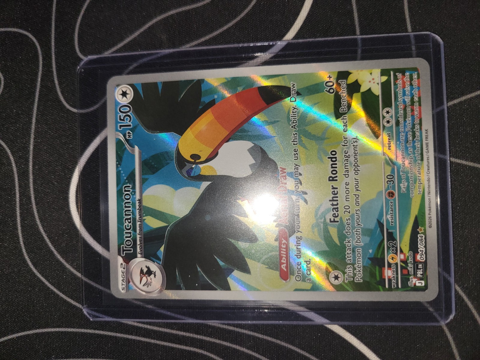 Toucannon 094/084 Illustration Rare Pitch Black Pokemon Holo Near Mint
