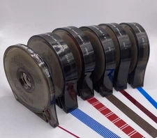 Lot Of 6 Vintage Letraline Letraset Tapes, Full Rolls NOS, Still Sticky! COLORS!