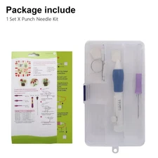 DIY Punch Needle Magic Embroidery Pen Set Stitching Thread Tool Sewing Craft#