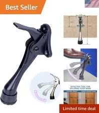 One Touch Kickdown Door Stopper - Durable, Adjustable Rubber for Indoor/Outdoor