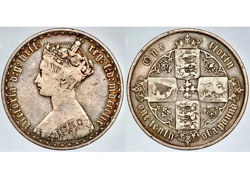 1859 Victoria Florin — photo from the most recent tracked eBay sale