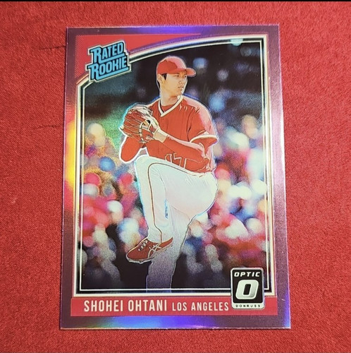 2018 Panini Donruss Optic - Rated Rookie Pitching Shohei Ohtani #176 Pink Prizm
