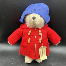 VTG Gabrielle Designs Paddington Bear 1981 Tag Red Felt Coat Blue Hat England