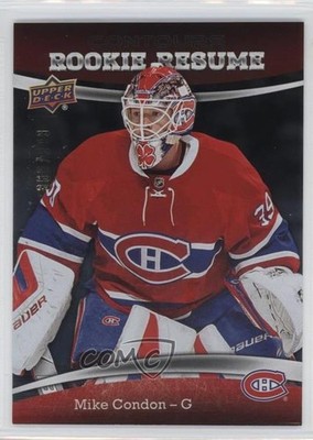 2015-16 Upper Deck Contours Rookie Resume 369/399 Mike Condon #RR-33 RC 0a4