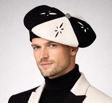 Stylish Men's Wool Landsknecht Beret Hat - Vintage Fashion Cap