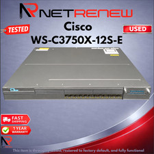 Cisco WS-C3750X-12S-E Catalyst 3750X 12-Port Gigabit SFP Switch