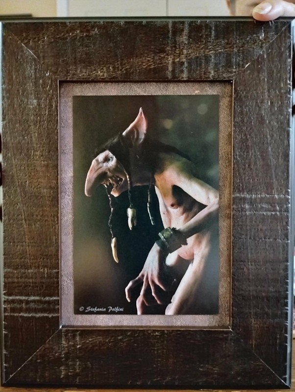 Redcap Goblin Real Printed Photograph in Rustic Wooden Frame 5x7