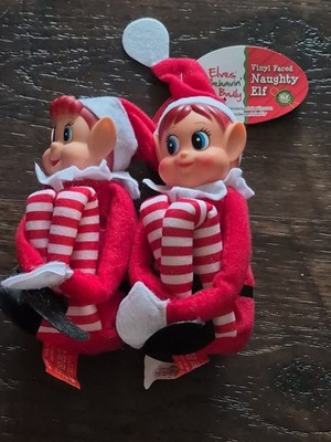 Weihnachtselfe benimmt sich schlecht Plüschtier | Neuheit langer biegsamer frecher Junge 2er-Pack