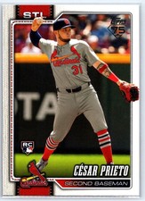 2026 Topps #95 Cesar Prieto RC - St. Louis Cardinals