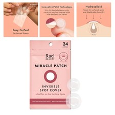 Invisible Hydrocolloid Acne Patches - 2 Sizes, Soothing Spot Treatment, 24 Count