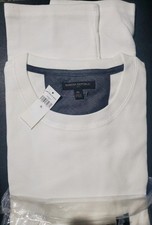 Banana Republic Men's White Crew Neck Long Sleeve Waffle Knit Thermal Size XL