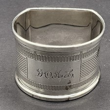 Englischer Serviettenring 925er Silber Birmingham 1954 - Initialen "DOAL"