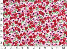 Red Pink Flowers Quilting Sewing Fabric by the Yard 266