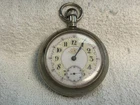 Vintage Elgin 18s Pocket Watch Fancy Dial-Silveroid case-Manual Wind -Good Work.