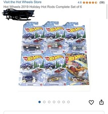 2020 Hot Wheels Christmas Holiday Series Set Of 6 Cars New Years 2021 Complete