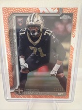 Kelvin Banks Jr Topps Chrome 2025 Football Leather Orange /25 New Orleans Saints