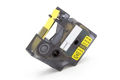 Schrumpf Schriftband für Dymo RhinoPro 6000 5000 3000 Schwarz/Gelb 12mm 1,5m