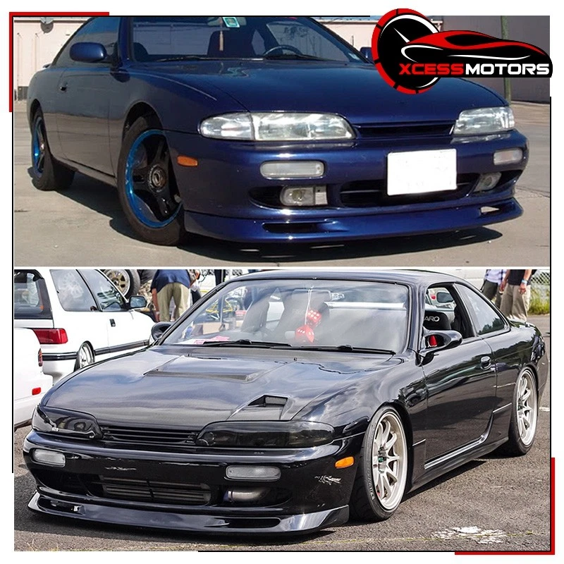 Fits 95-96 Nissan 240SX Front Lip Air Dam Chin Spoiler Unpainted PU - G Style Foto 2 de 4