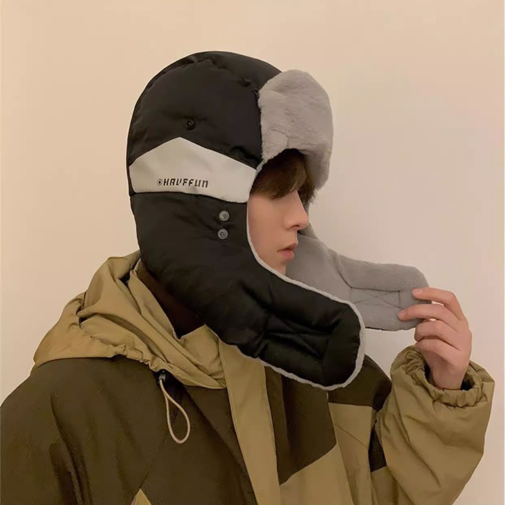 APL Cappello caldo cotone equitazione peluche sci cappello invernale protezione orecchie cappuccio