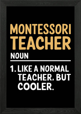 Montessori Lehrer Definition Gerahmtes Wandbild Poster Leinwanddruck Bild