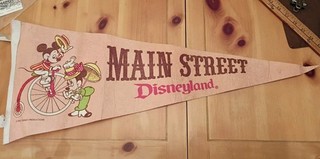 Disneyland Main Street Pennant Featuring Mickey Mouse Disney Franchise
