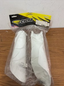 CYCRA 0412-0297 1CYC-6908-42 Plastic Fork Guards Fork Guards - White