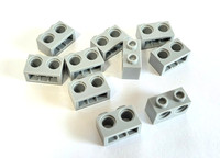 10 StüCk Lego 32000 1X2 Technic Lochstein Mit 2 LöChern – Light Bluish Gray
