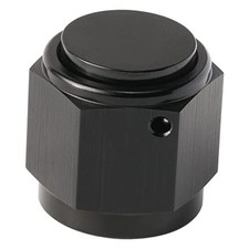 Female Flare Cap Port Plug Block Off Fitting Nut Adapter Aluminum 16AN Black